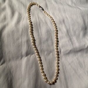 Ivory Pearl Necklace white gold clasp